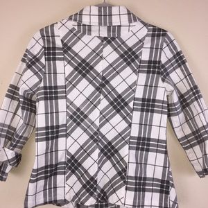 Maurices Jackets & Coats - Maurices Black White Plaid Button Up Jacket Size M Maurices Jackets & Coats - Maurices Black White Plaid Button Up Jacket Size M